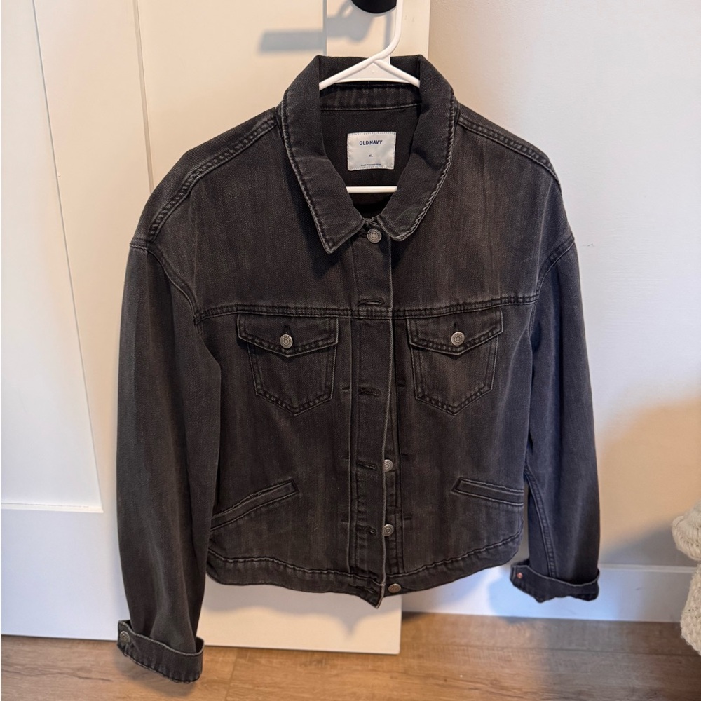 Old Navy Women's Charcoal Jean Jacket